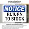Signmission Return To Stock, 14 in W x Rectangle, Vinyl Decal OS-2PACK-NS-D-1014-L-18101 - alternate 3